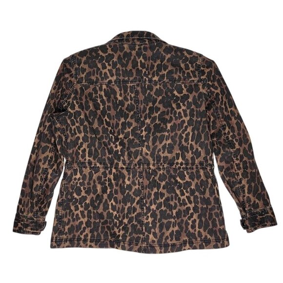 Style & Co Leopard Print Jacket Women's Size L Made In India - Picture 3 of 9